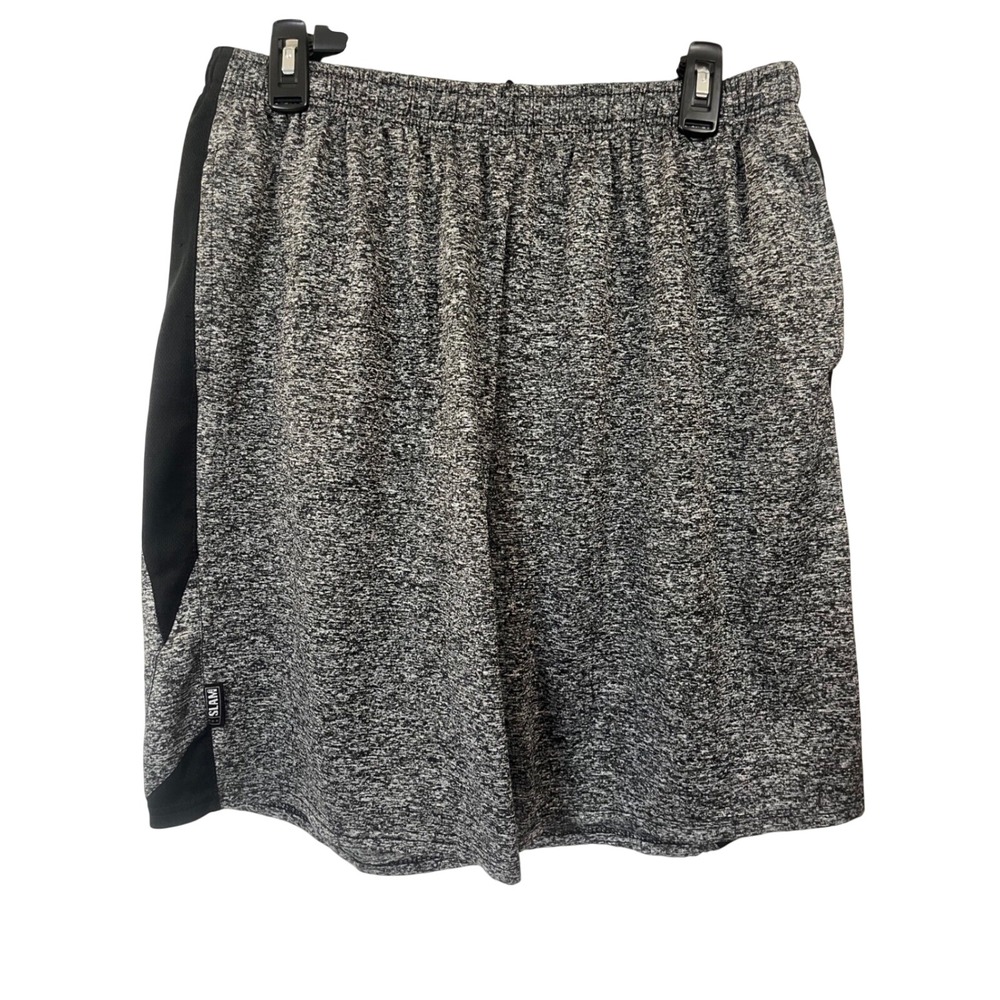 Slam Mens Basketball Shorts Grey‎ Black Space Dye Athletic Gym XL